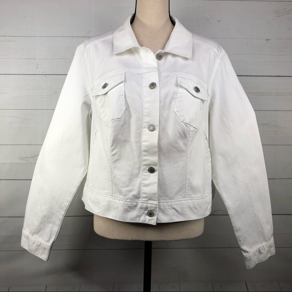 Old Navy Jackets & Blazers - Old Navy White Denim Jacket Size 2X